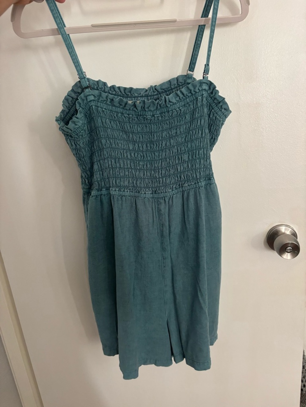 Pilcro Blue Smocked Tube Top